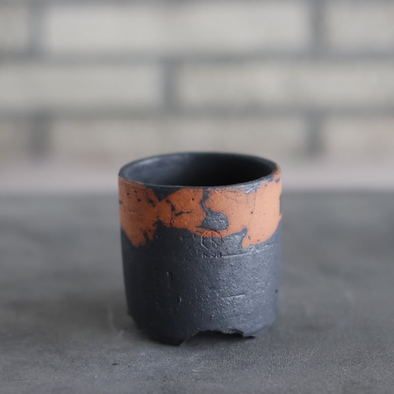 N/OH / コロ鉢-Strokes / Black × Persimmon / XS (2