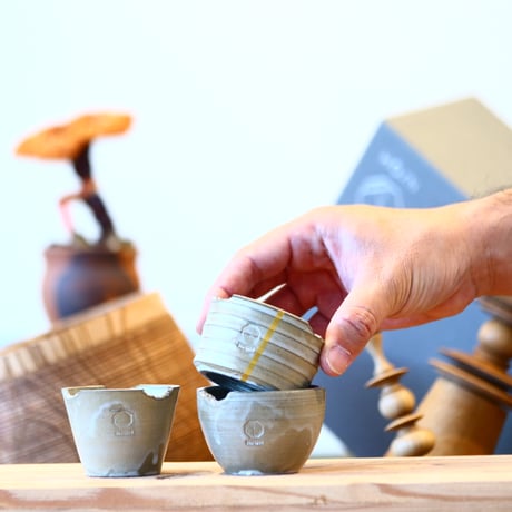 N/OH / コロ鉢 / Ocher / 2号 / 3pieces Set (box付き)   no.121028