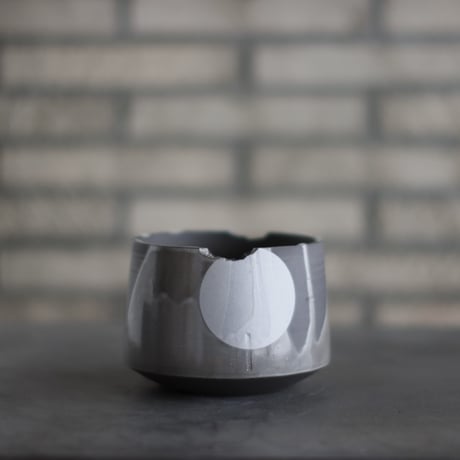N/OH / コロ鉢 / RUNNY GREY ＋ Moon / S (4.5号)  no.1102-16