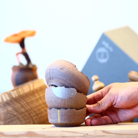 N/OH / コロ鉢 / Persimmon / 2号 / 3pieces Set (box付き)  no.121030