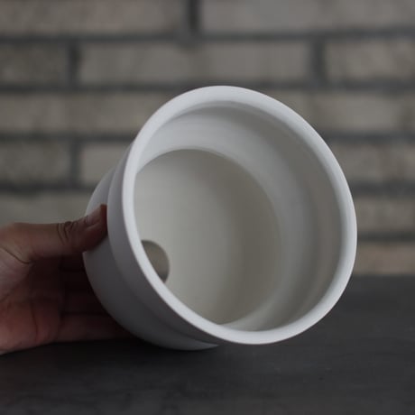 takero pot / 白 (5号)  no.201-4