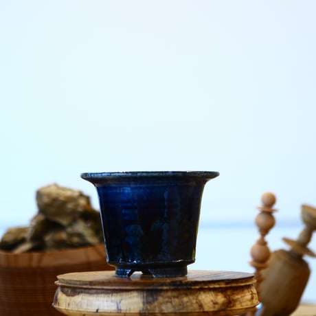 Tadao Akutsu〝瑠璃釉″ / humanity pot    no1112-61