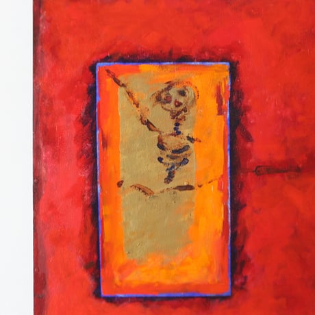 Andrew  Gemrich〝calavera″ アクリル絵画／humanity pot  no.1002B