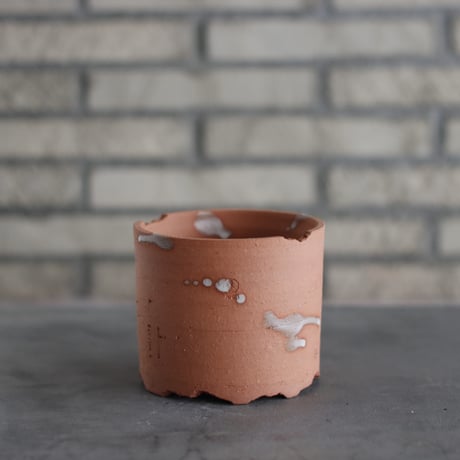 N/OH / コロ鉢 / Persimmon + dripping / S (4.5号)  no.426-3