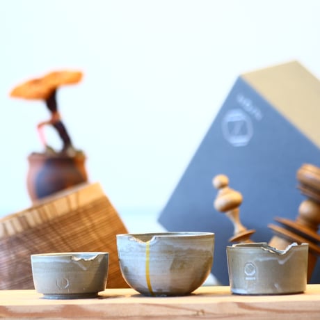 N/OH / コロ鉢 / Ocher / 2号 / 3pieces Set (box付き)   no.121029