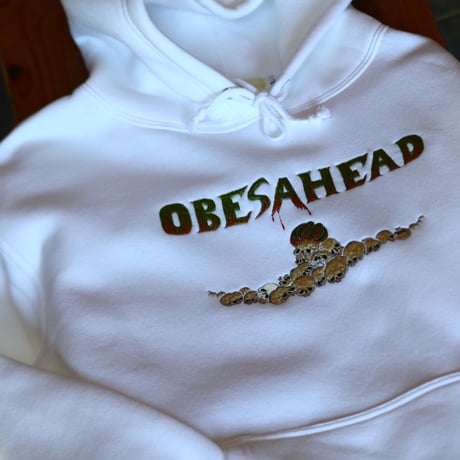 humanity×MENOSYAMA 【poorpatch parka】obesaheadスカルの山 parka （WHITE）予約販売
