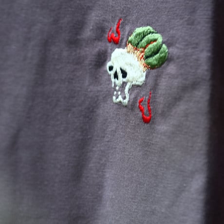 humanity×MENOSYAMA 【poorpatch T-shirt】OBESAHEAD (チャコール) 予約販売