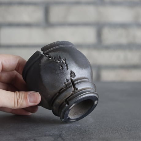 takero pot / mushikui / 炭化焼成 (2.5号)  no.531-104