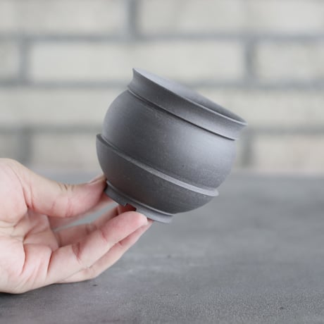 takero pot / ヤキシメ クロ (2.5号)   no.208-93