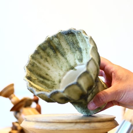 soso/礎礎 / Cylinder Bowl / Olive reef     no.528/15