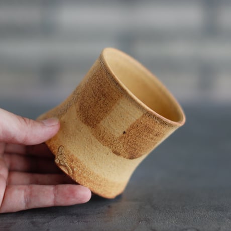 Masato Akutsu / crack ocher / humanity pot (2.5号)  no.824-28