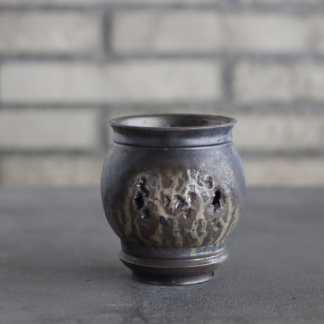 takero pot / mushikui / 炭化焼成 (2.5号)  no.531-108