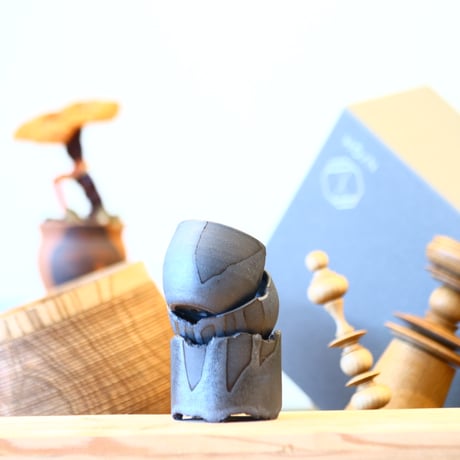 N/OH / コロ鉢 / RUNNY BLACK / 2号 / 3pieces Set (box付き)   no.121014