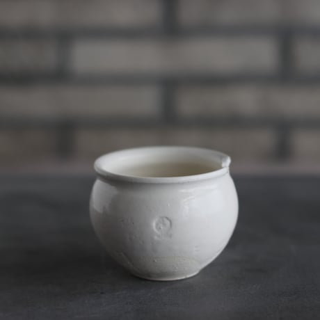 N/OH / コロ鉢-Strokes / White × White / XS (3号)  no.503-345