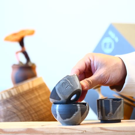 N/OH / コロ鉢 / RUNNY GREY / 2号 / 3pieces Set (box付き)   no.121004