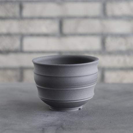takero pot / ヤキシメ クロ (4号)   no.208-26