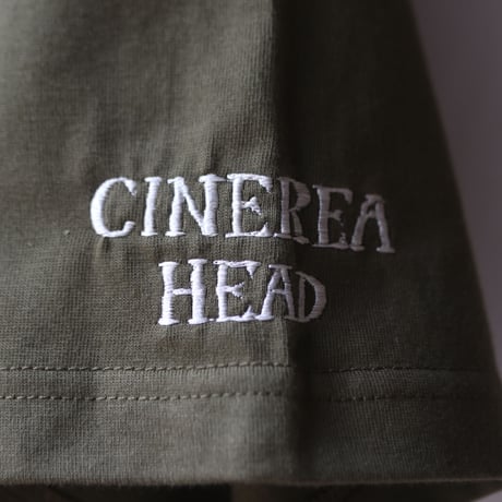 humanity×MENOSYAMA 【poorpatch T-shirt】CINEREAHEAD (シティグリーン) 予約販売