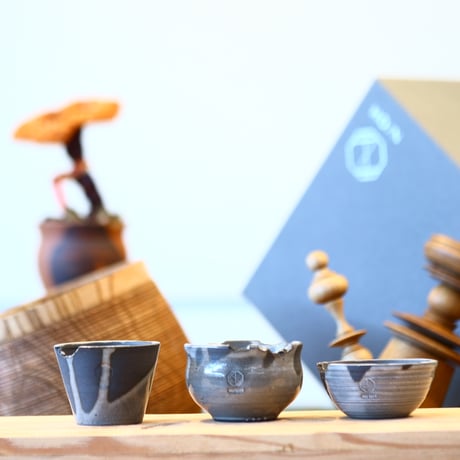 N/OH / コロ鉢 / RUNNY GREY / 2号 / 3pieces Set (box付き)   no.121005