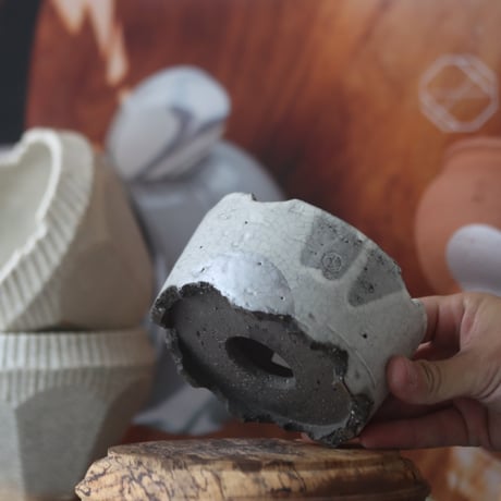 N/OH / コロ鉢 / classic gray + Moon / SS   no.1117-8