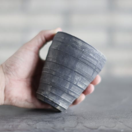Yuta Uchida / black clay / humanity pot (3号)  no.831-128