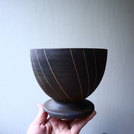 【A×T】by MENOSYAMA〝IZA〟B/W  Line  bowl L