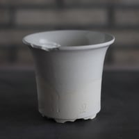 N/OH / コロ鉢-Strokes / White × White / SS (4号)  no.503-320