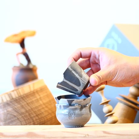 N/OH / コロ鉢 / RUNNY GREY / 2号 / 3pieces Set (box付き)   no.121005