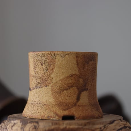 Masato Akutsu〝crack ocher″ / humanity pot    no.609-33