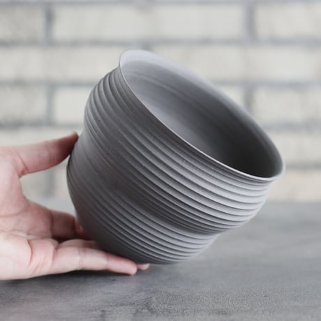 takero pot / ヤキシメ クロ (4.5号)   no.208-7