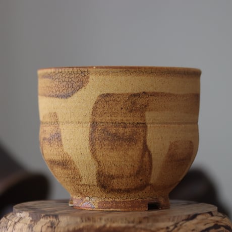 Masato Akutsu〝crack ocher″ / humanity pot    no.609-36
