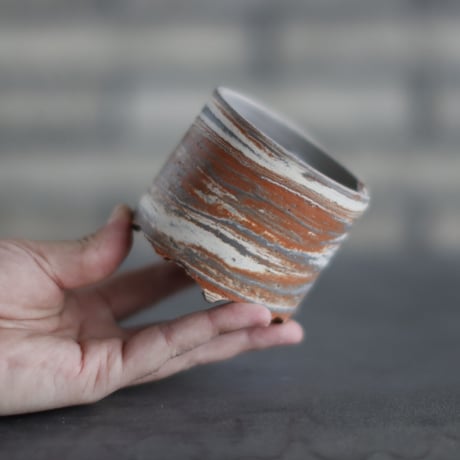 N/OH / コロ鉢 / MARBLE NOHBLE + Strokes / XS (2.5号)  no.1025-51