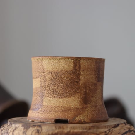 Masato Akutsu〝crack ocher″ / humanity pot    no.609-32