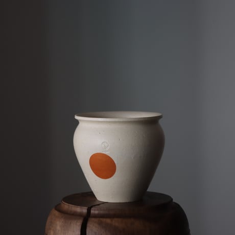 N/OH / コロ鉢 / matt white ＋Moon / SS  no.202-50