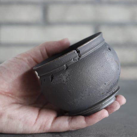 takero pot / mushikui / 炭化焼成 (3号)  no.531-100