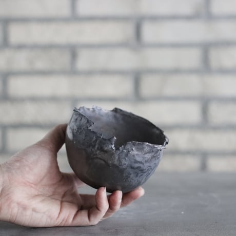 TAKERO POT / Chigiri / 炭化焼成 / M (3.5号)  no.308/16