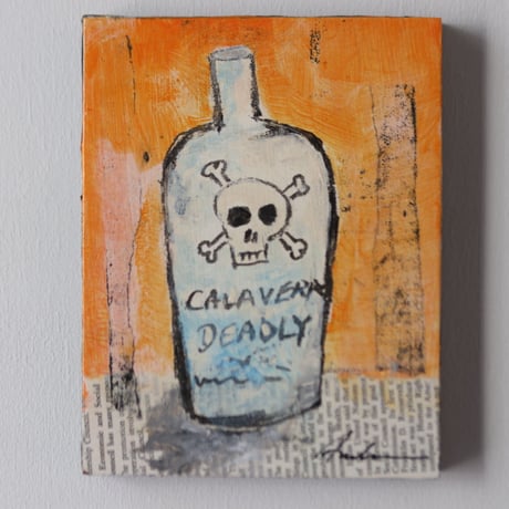 Andrew  Gemrich〝calavera″ アクリル絵画／humanity pot  no.1002E