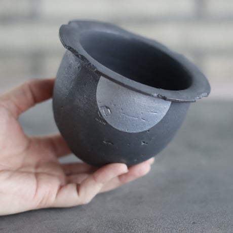 N/OH / コロ鉢 / N-Black + Moon / SS (4号)   no.503-410