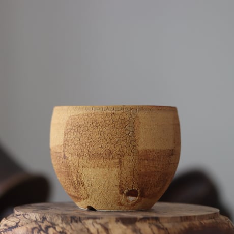 Masato Akutsu〝crack ocher″ / humanity pot    no.609-29