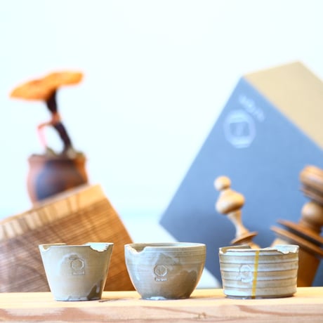 N/OH / コロ鉢 / Ocher / 2号 / 3pieces Set (box付き)   no.121028