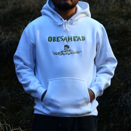 humanity×MENOSYAMA 【poorpatch parka】obesaheadスカルの山 parka （WHITE）予約販売