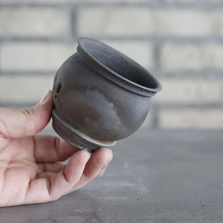 takero pot / mushikui / 炭化焼成 (2.5号)  no.531-110