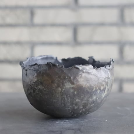 TAKERO POT / Chigiri / 炭化焼成 / XL (5号)  no.308/14