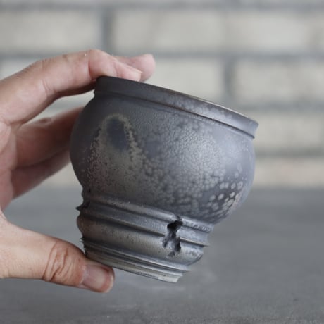 takero pot / mushikui / 炭化焼成 (2.5号)  no.531-105