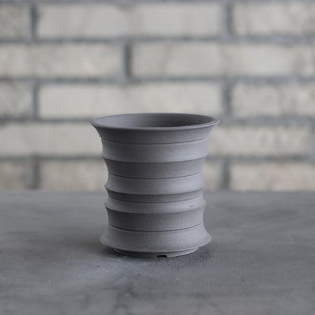 takero pot / ヤキシメ クロ (3号)   no.208-44