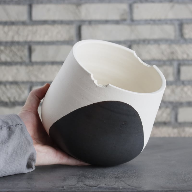 N/OH / コロ鉢 / Tear drop / W.B / L (5号) no.215-2