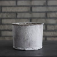 たけろうポット 大鉢 / 壺 / シロサビ no.1226-02 | 芽の巣山