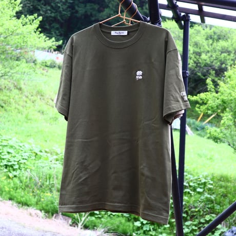 humanity×MENOSYAMA 【poorpatch T-shirt】CINEREAHEAD (シティグリーン) 予約販売