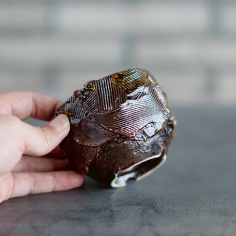 Masato Akutsu / brown glaze / humanity pot (2.5号)  no.824-33