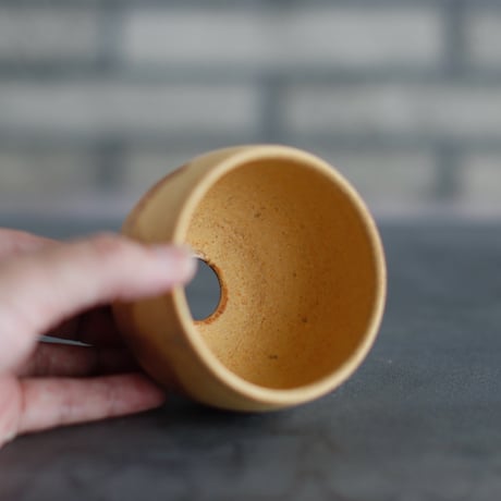 Masato Akutsu / crack ocher / humanity pot (3号)  no.824-25