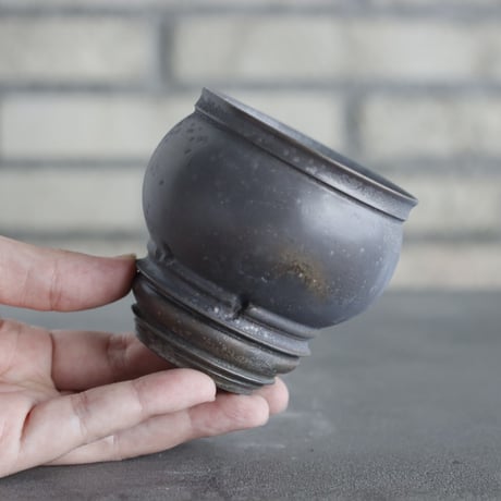 takero pot / mushikui / 炭化焼成 (2.5号)  no.531-105